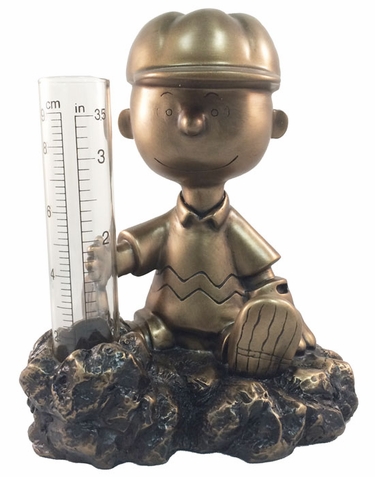Charlie Brown Rain Gauge - Antique Bronze - Click to enlarge