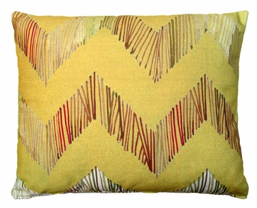 Chevron Big Yellow Outdoor Pillow - Click to enlarge