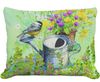Chickadee w/Watering Can Outdoor Pillow