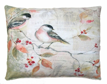 Chickadees Outdoor Pillow - Click to enlarge