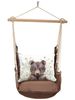 Chocolate Bear with Daisies and Bees Hammock Chair Swing Set