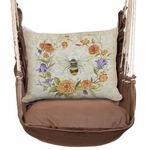 Chocolate Bee with Floral Wreath Hammock Chair Swing Set