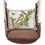 Chocolate Bird on Cactus Hammock Chair Swing Set