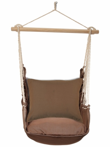 Chocolate Fabric Hammock Chair Swing Set - Click to enlarge