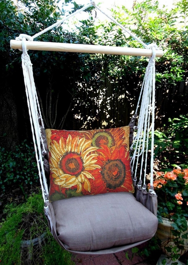 Chocolate Fall Bloom 1 Hammock Chair Swing Set - Click to enlarge