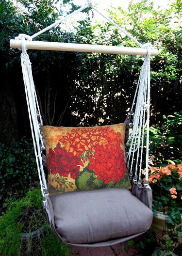 Chocolate Fall Bloom 3 Hammock Chair Swing Set - Click to enlarge
