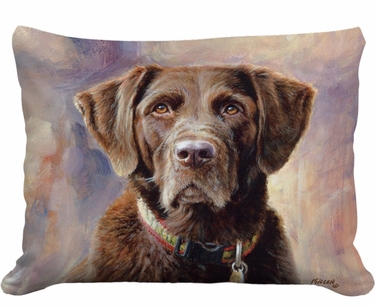 Chocolate Labrador Outdoor Pillow - Click to enlarge