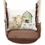 Chocolate Sheep at the Barn Hammock Chair Swing Set
