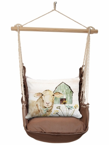 Chocolate Sheep at the Barn Hammock Chair Swing Set - Click to enlarge