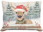 Christmas Deer Outdoor Pillow