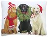 Christmas Dog Trio Outdoor Pillow