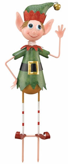 Christmas Elf Garden Stake - Click to enlarge