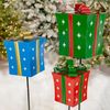 Christmas Gifts w/Twinkle Stars Iron Garden Stakes (Set of 3)