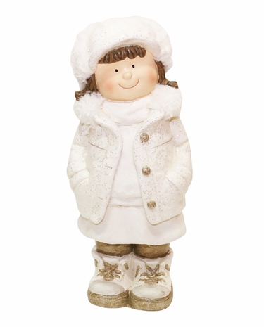 Christmas Girl w/Hands in Pocket Statue - Click to enlarge