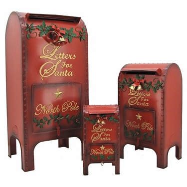 Vintage Christmas Mailboxes (Set of 3) - Click to enlarge