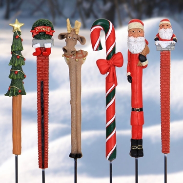 Christmas Holiday Pot Stakes (Set of 6) - Click to enlarge
