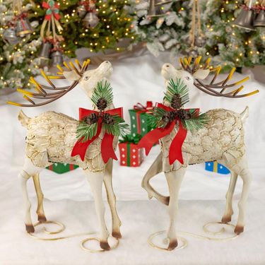 Iron Christmas Reindeer (Set of 2) - Click to enlarge