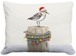 Christmas Sandpiper Outdoor Pillow