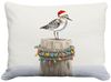 Christmas Sandpiper Outdoor Pillow