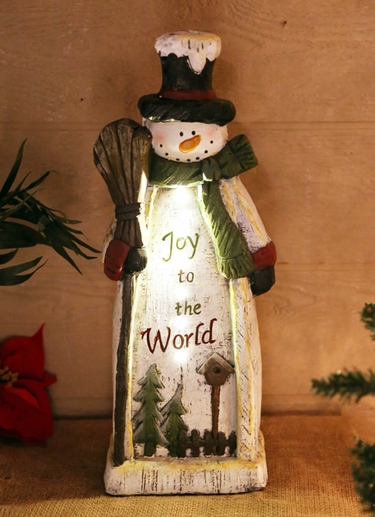 Christmas Snowman Statue Decor (Set of 2) - Click to enlarge