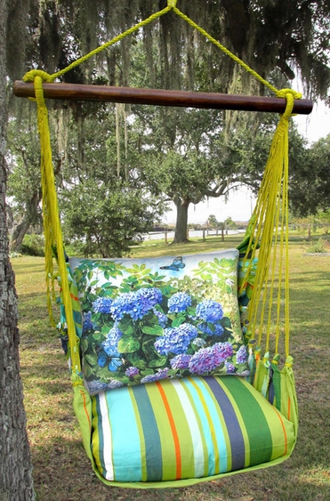 Citrus Hydrangeas & Butterfly Hammock Chair Swing Set - Click to enlarge