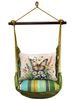 Citrus Stripe Butterfly Watercolor 2 (blue) Hammock Chair Swing Set