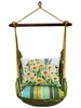 Citrus Stripe Daisies Field Hammock Chair Swing Set