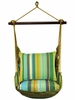 Citrus Stripe Fabric Hammock Chair Swing Set