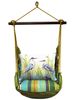 Citrus Stripe Heron Pair Blue Hammock Chair Swing Set