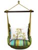 Citrus Stripe Hummingbird Duo w/ Honeysuckles Hammock Chair Swing Set