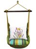 Citrus Stripe Lavender with Yellow Butterflies Hammock Chair Swing Set