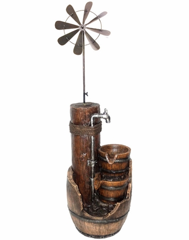 Classic Barrel Spout Fountain w/Windmill - Click to enlarge