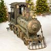 Classic Bronze 12.5 foot Christmas Train w/Cart "The North Pole Express"