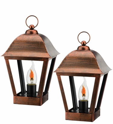 Classic Bronze Solar Lantern (Set of 2) - Click to enlarge