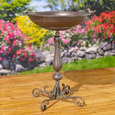 Classic Pedestal Bird Bath - Copper Bronze - Click to enlarge