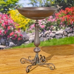 Classic Pedestal Bird Bath - Copper Bronze Classic Pedestal Bird Bath - Copper Bronze