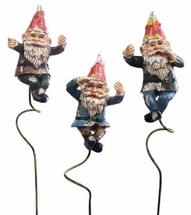 Climbing Gnomes on Vines (Set of 3) - Click to enlarge