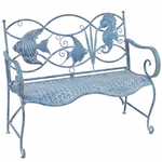 Coastal Bench w/Fish & Seahorse Coastal Bench w/Fish & Seahorse
