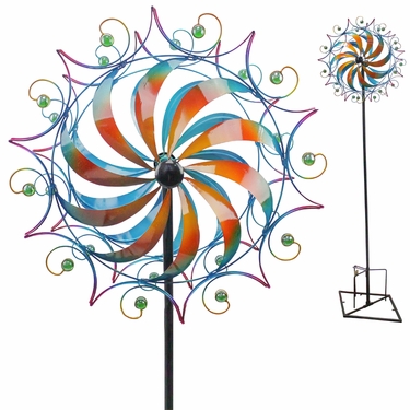 Colorful Swirls Wind Spinner Stake - Click to enlarge