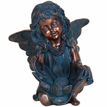 Copper Fairy Bird Bath Statue - Click to enlarge
