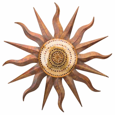 Copper Mosaic Sun Wall Art - Click to enlarge