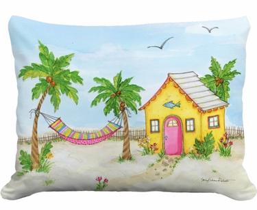 Cottage by the Sea Outdoor Pillow - Click to enlarge
