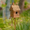 Country Style Birdhouse Stake with Chimney