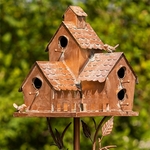 Country Style Iron Birdhouse Stake "New Britain"