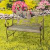Iron Garden Bench with Cow & Windmill - Antique Bronze