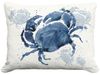 Indigo Crab Outdoor Pillow