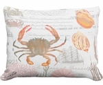 Crab Sealife Medley Outdoor Pillow