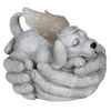 Cradled Solar Angel Dog Statue