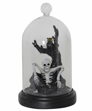 Creepy Dome w/LED Skeleton & Tree - Click to enlarge