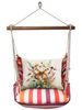 Cristina Stripe Butterfly Watercolor 1 (orange) Hammock Chair Swing Set